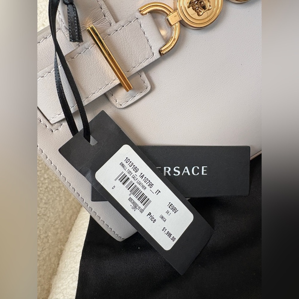 Versace Gray Medusa 95 Tote Bag Small NWT - Picture 4 of 12